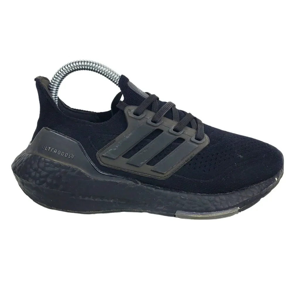 ADIDAS Shoes ULTRABOOST 21 J Womens Size 4 Triple Black Running Sneaker FY5390